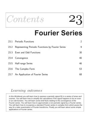 Contentscontents 2323 Fourier Series
