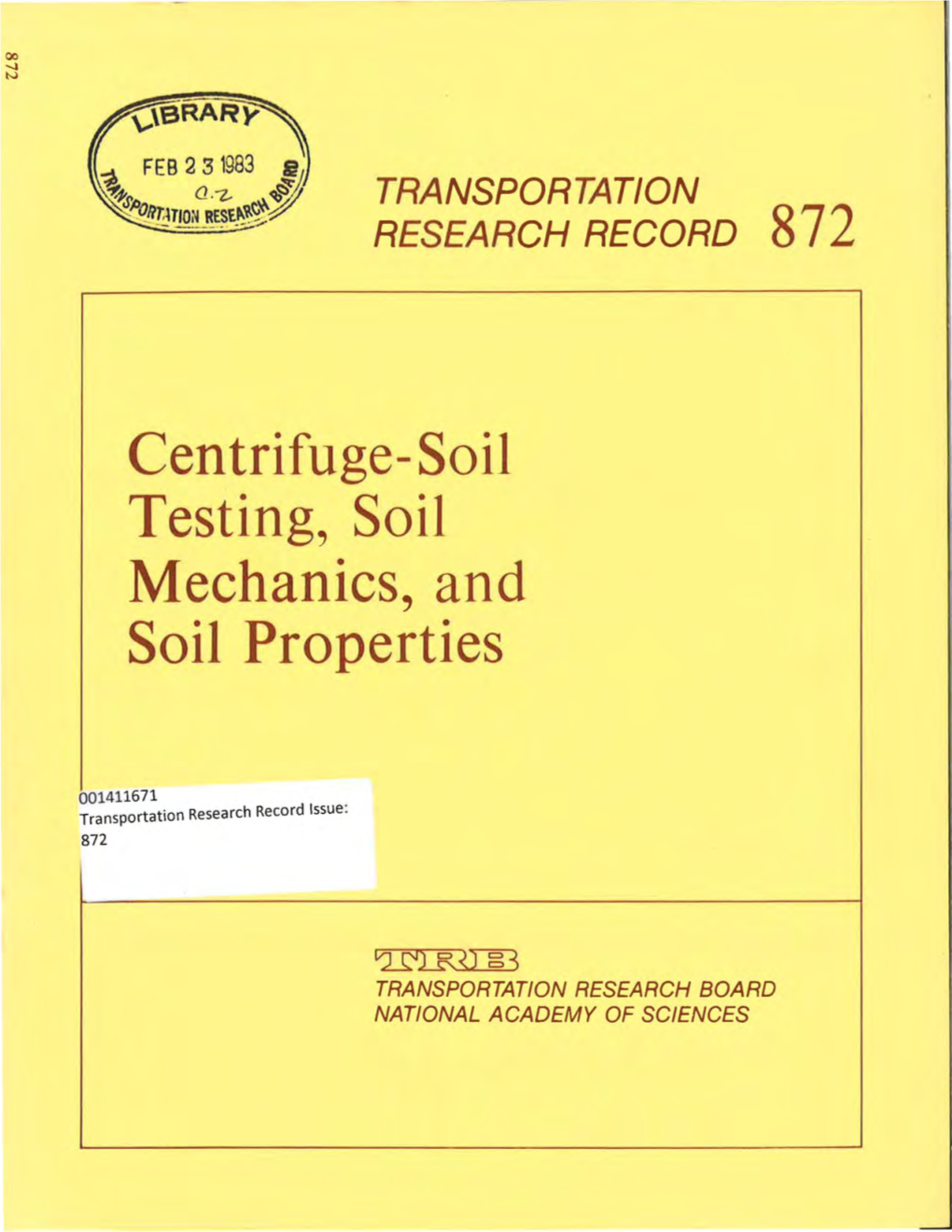 Centrifuge-Soil Testing, Soil Mechanics and Soil Properties