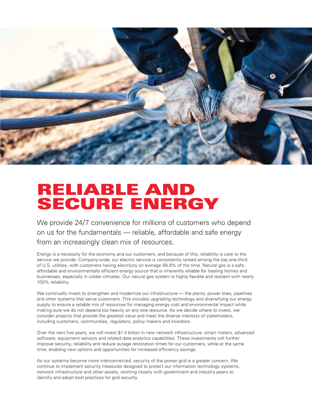 Reliable and Secure Energy