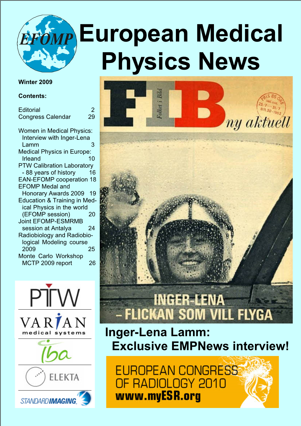 European Medical Physics News Winter 2009