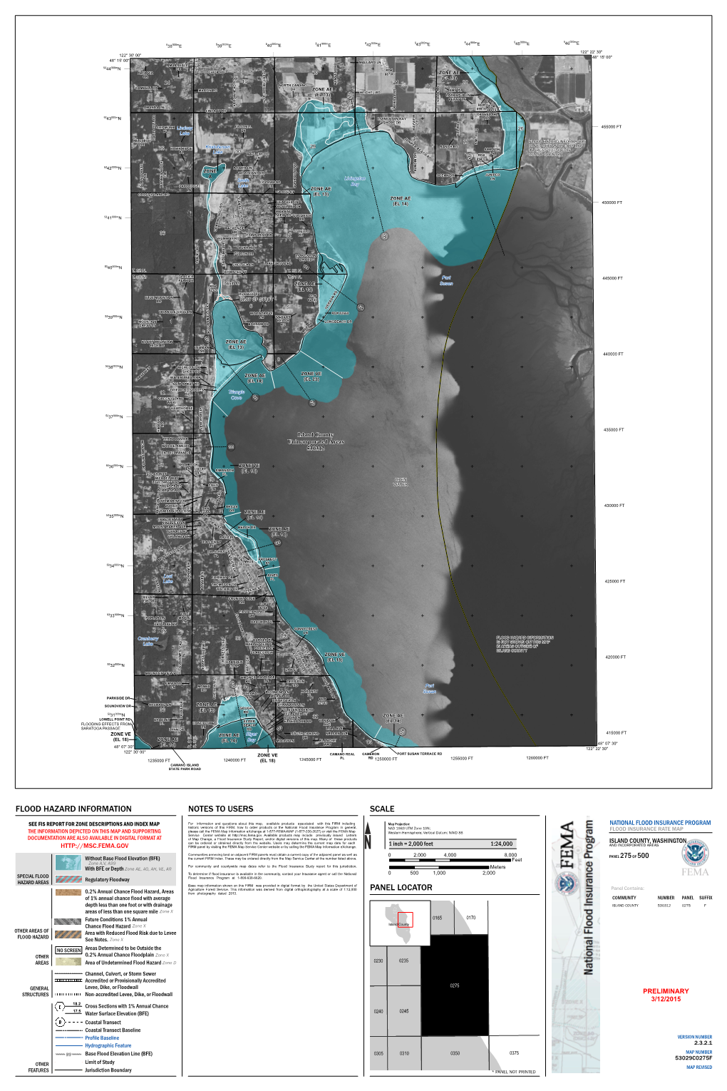 Flood Hazard Information Scale Panel Locator Notes to Users