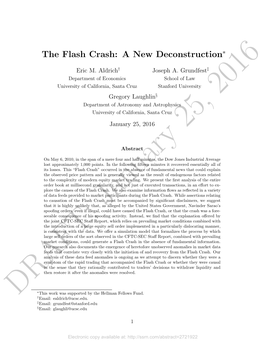 The Flash Crash: a New Deconstruction∗