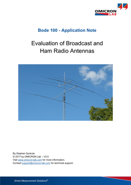 Evaluation of Broadcast and Ham Radio Antennas