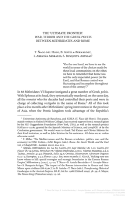 War, Terror and the Greek Poleis Between Mithridates and Rome