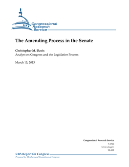 The Amending Process in the Senate