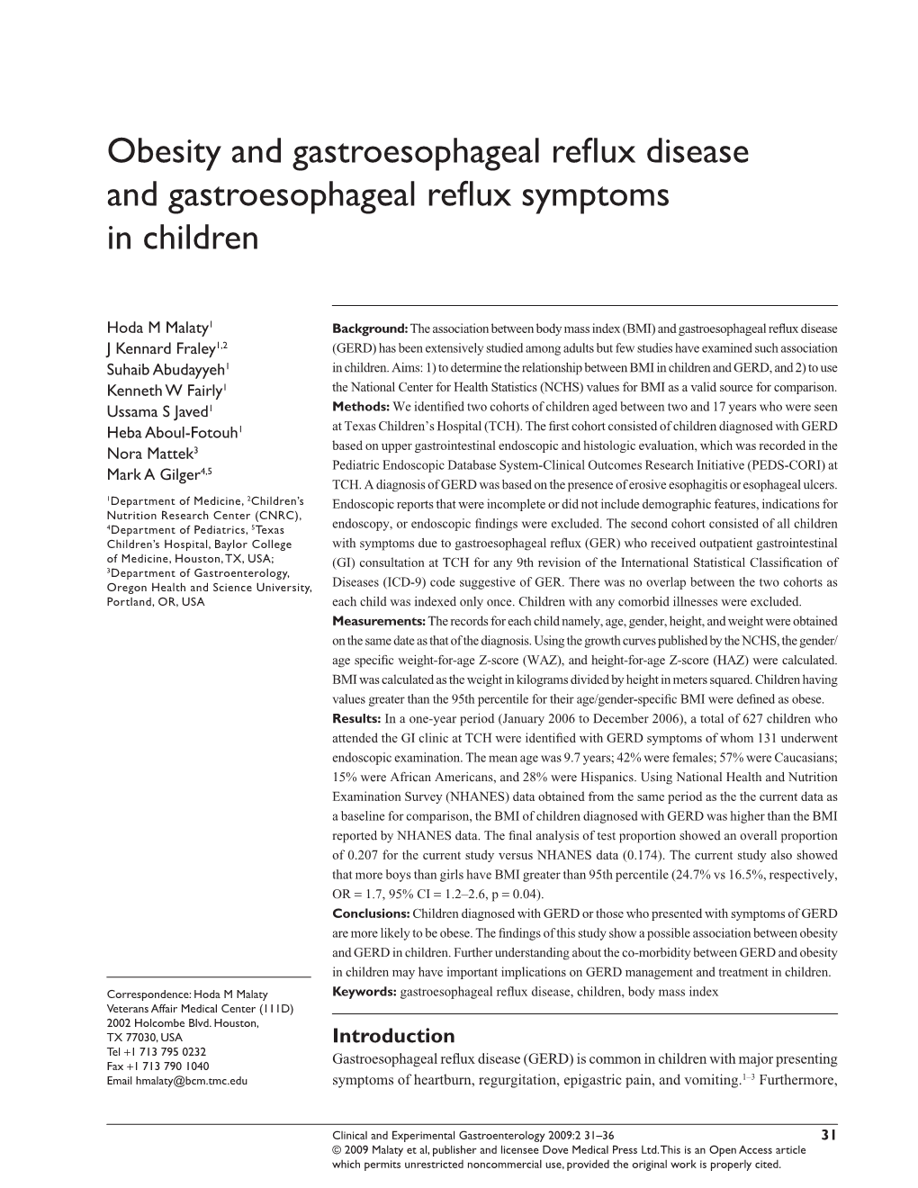Obesity and Gastroesophageal Reflux Disease and Gastroesophageal