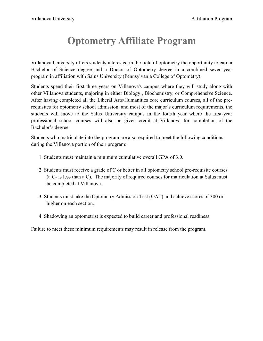 Optometry Affiliate Program