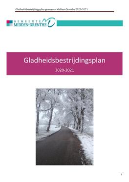 Gladheidsbestrijdingsplan Gemeente Midden-Drenthe 2014-2015