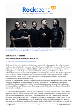 Schwarze Flamme Bury Tomorrow Stellen Neue Musik Vor