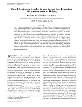 Natural Selection on Fecundity Variance in Subdivided Populations: Kin Selection Meets Bet Hedging