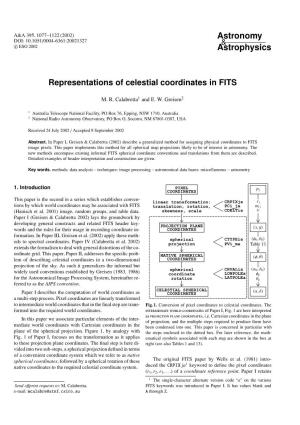 II: "Representations of Celestial Coordinates in FITS"