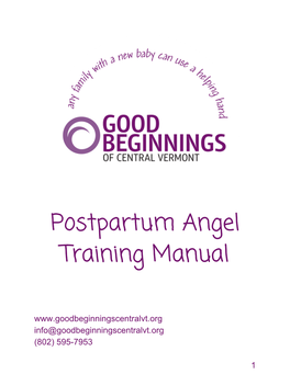 Postpartum Angel Training Manual
