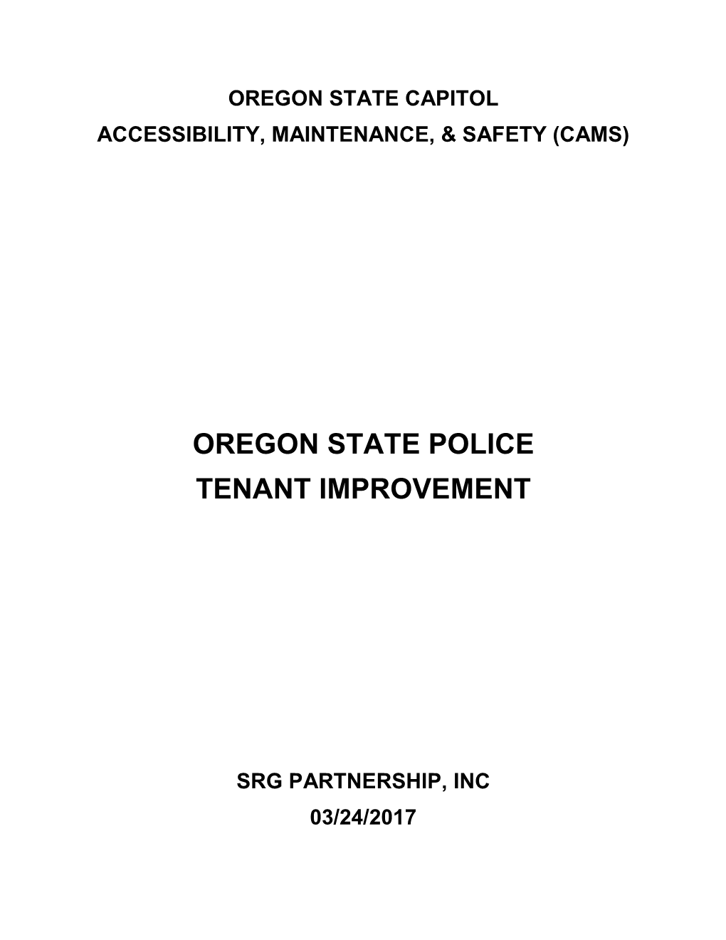 Oregon State Police Tenant Improvement