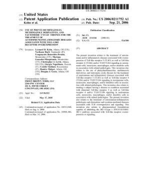 (12) Patent Application Publication (10) Pub. No.: US 2006/0211752 A1 Kohn Et Al