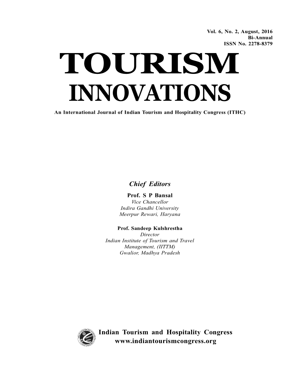 Tourism Innovations Vol 6 N2 (2016)