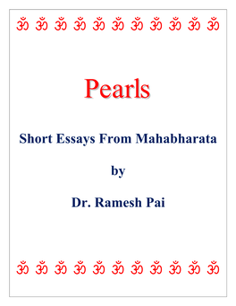 Dr. Pai's Mahabharata Articles