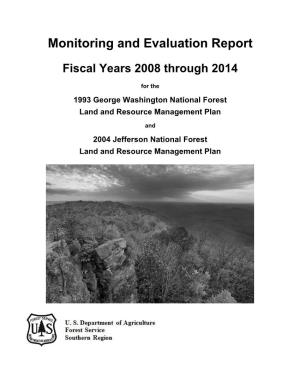 FY2008-2014 George Washington and Jefferson National Forests Monitoring Report
