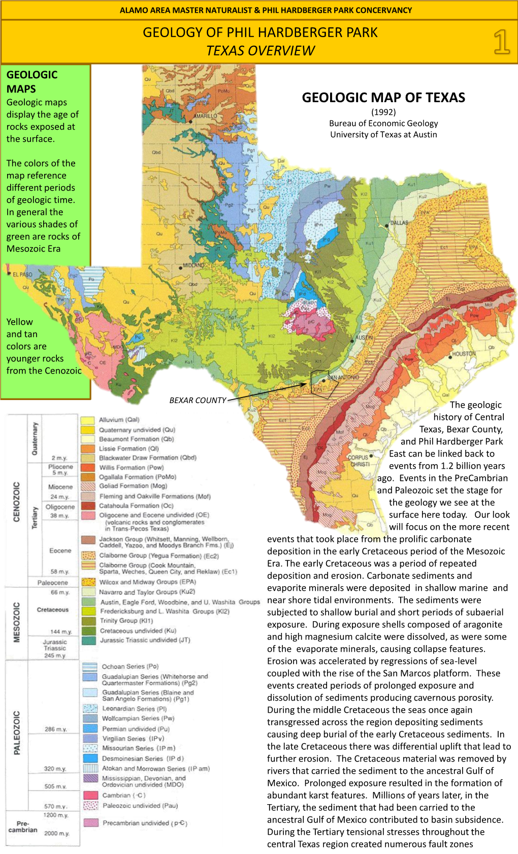 Geology Of Phil Hardberger Park Texas Overview - Docslib