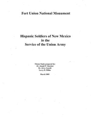 Hispanic Soldiers of New Mexico in the Service of the Union Army