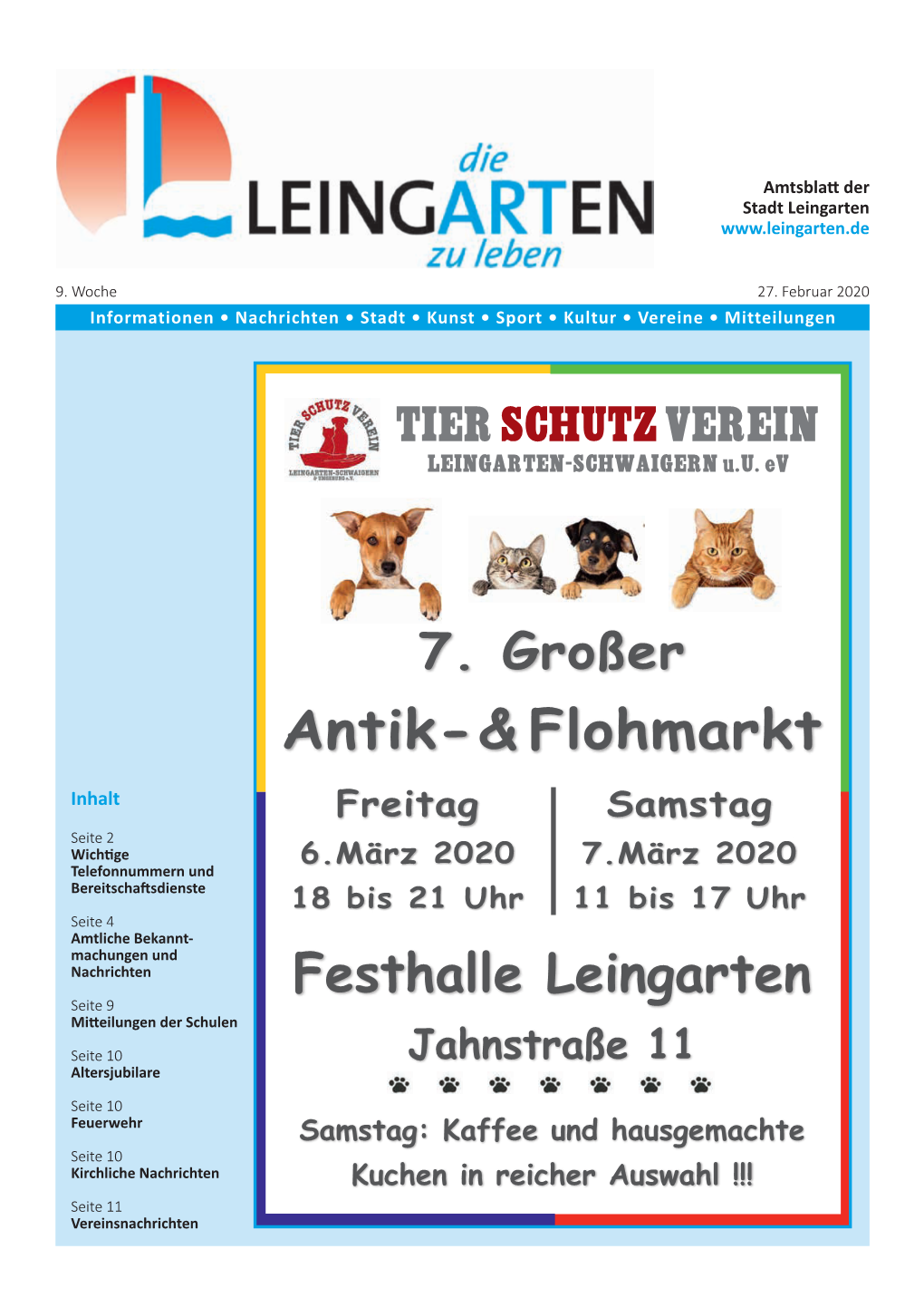 Festhalle Leingarten Seite 9 Mitteilungen Der Schulen Seite 10 Jahnstraße 11 Altersjubilare