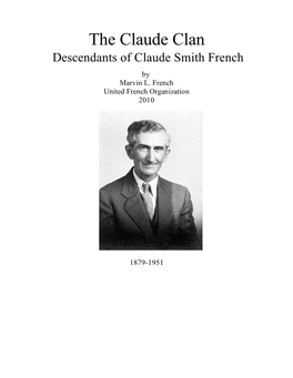 Descendants of Claude Smith French by Marvin L