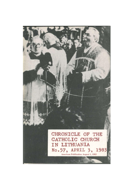 CHRONICLE of the CATHOLIC CHURCH in LITHUANIA , No. 57