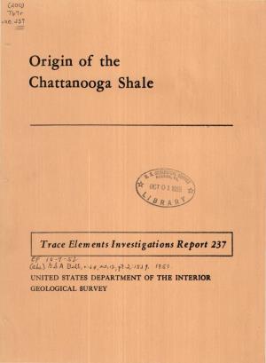 Origin of the Chattanooga Shale