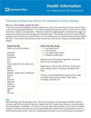 Download Our Guide for Celiac Patients to Following A
