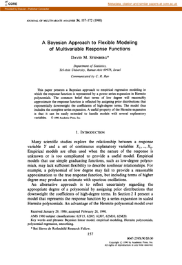 A Bayesian Approach to Flexible Modeling of Multivariable Response Functions