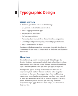 8 Typographic Design