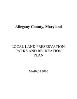 Allegany County Local Land Preservation