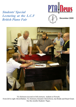Students' Special Lecturing at the L.C.F British Piano Fair