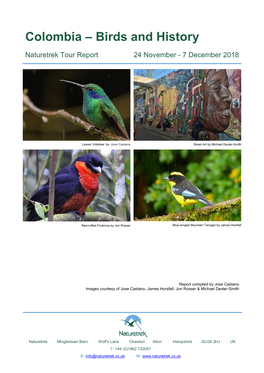 Colombia – Birds and History