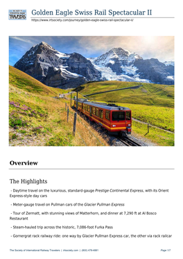 Golden Eagle Swiss Rail Spectacular II
