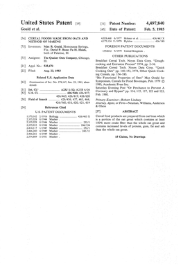 United States Patent (19) 11, Patent Number: 4,497,840 Gould Et Al