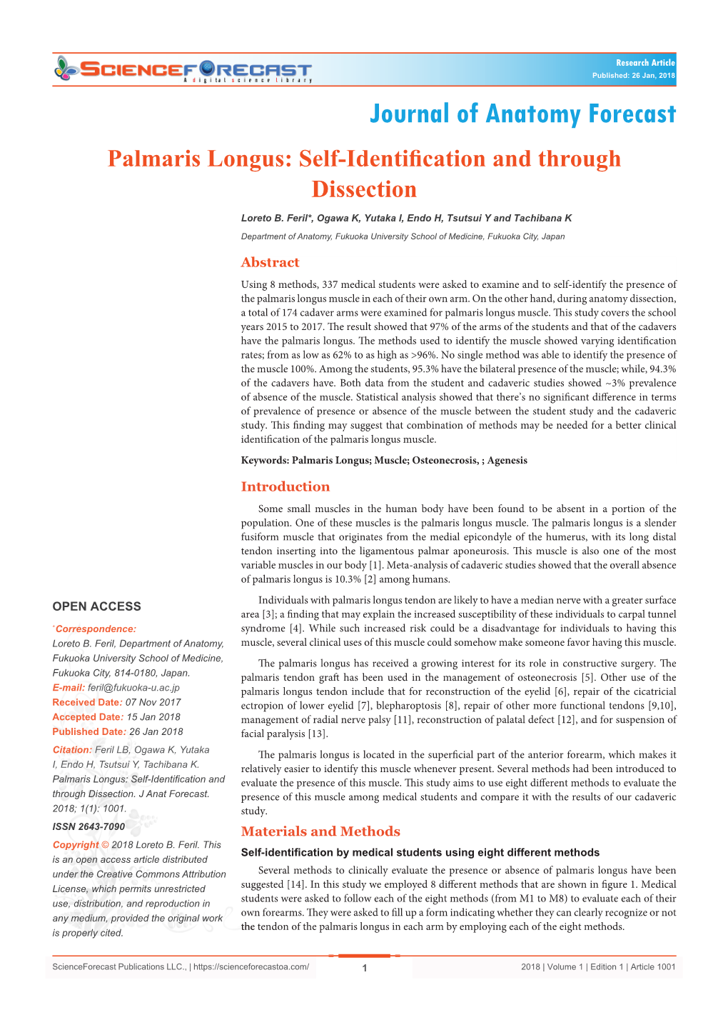 Palmaris Longus: Self-Identification and Through Dissection