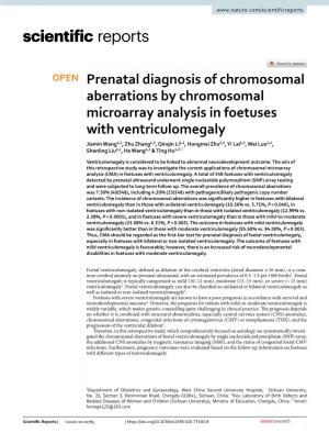 Prenatal Diagnosis of Chromosomal Aberrations by Chromosomal