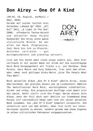 Don Airey &#8211