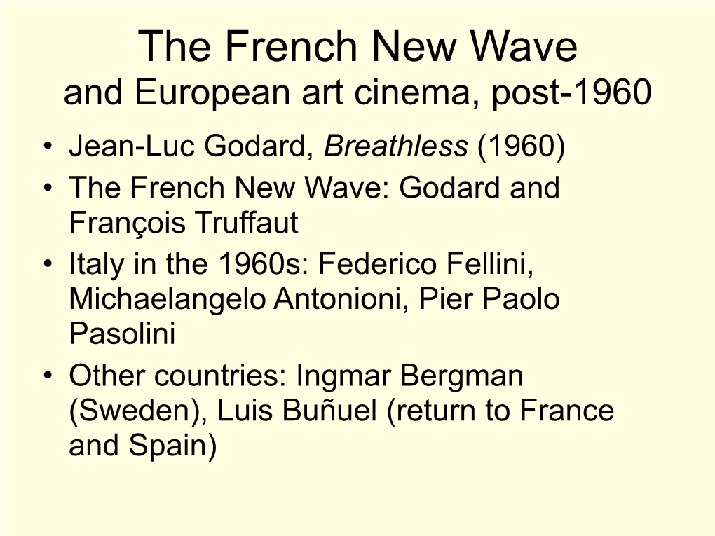 The French New Wave