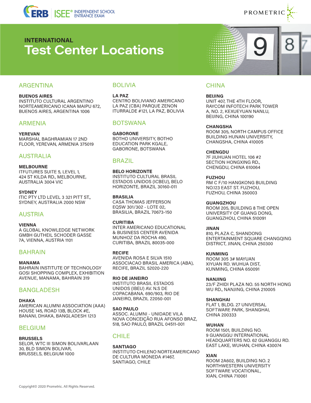 International Test Centers