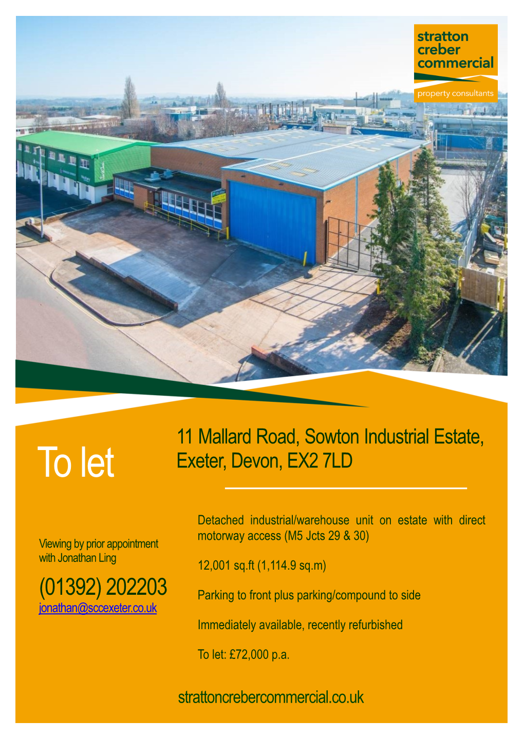 11 Mallard Road, Sowton Industrial Estate, Exeter, Devon, EX2
