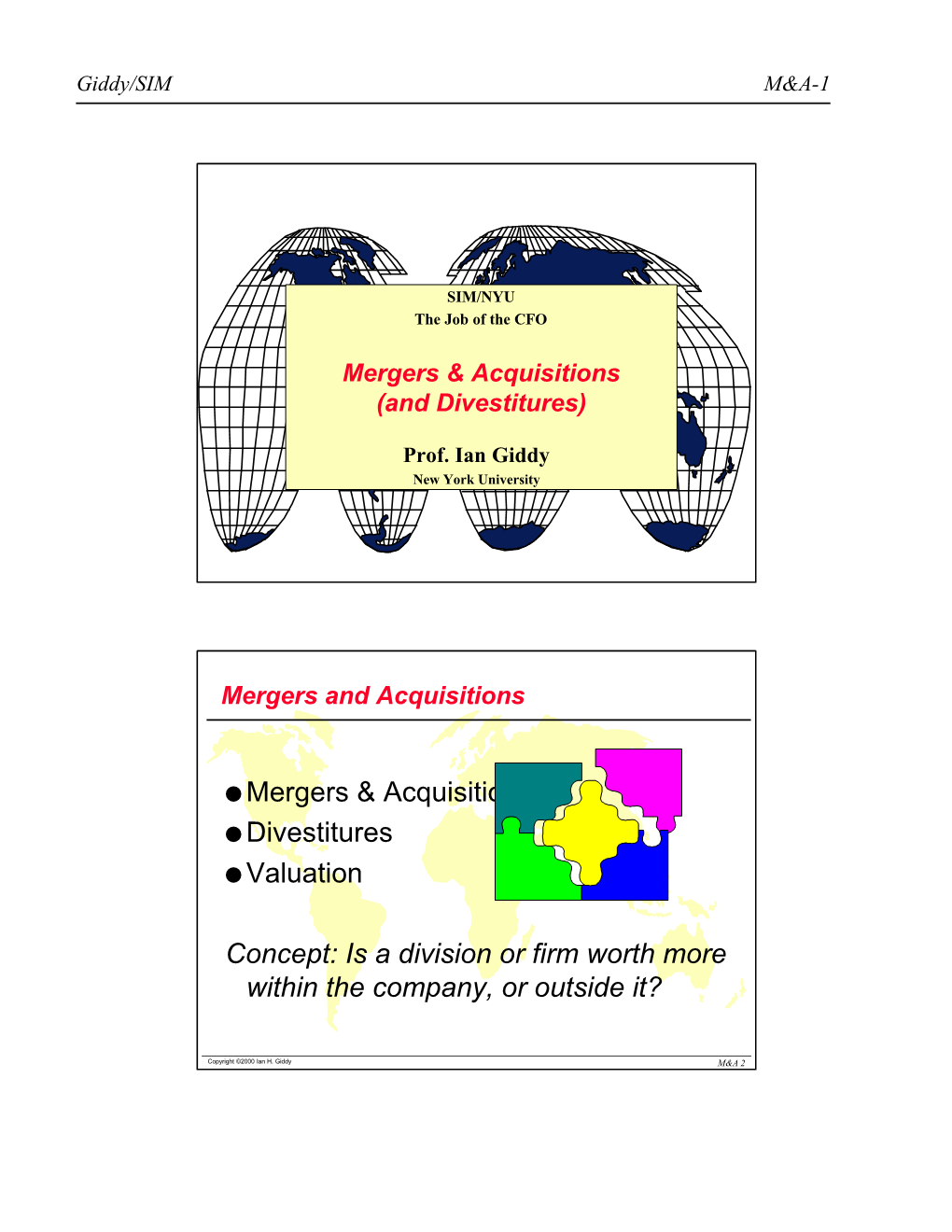 Mergers & Acquisitions Divestitures Valuation Concept