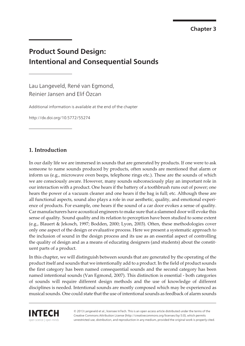 Product Sound Design: Intentional and Consequential Sounds