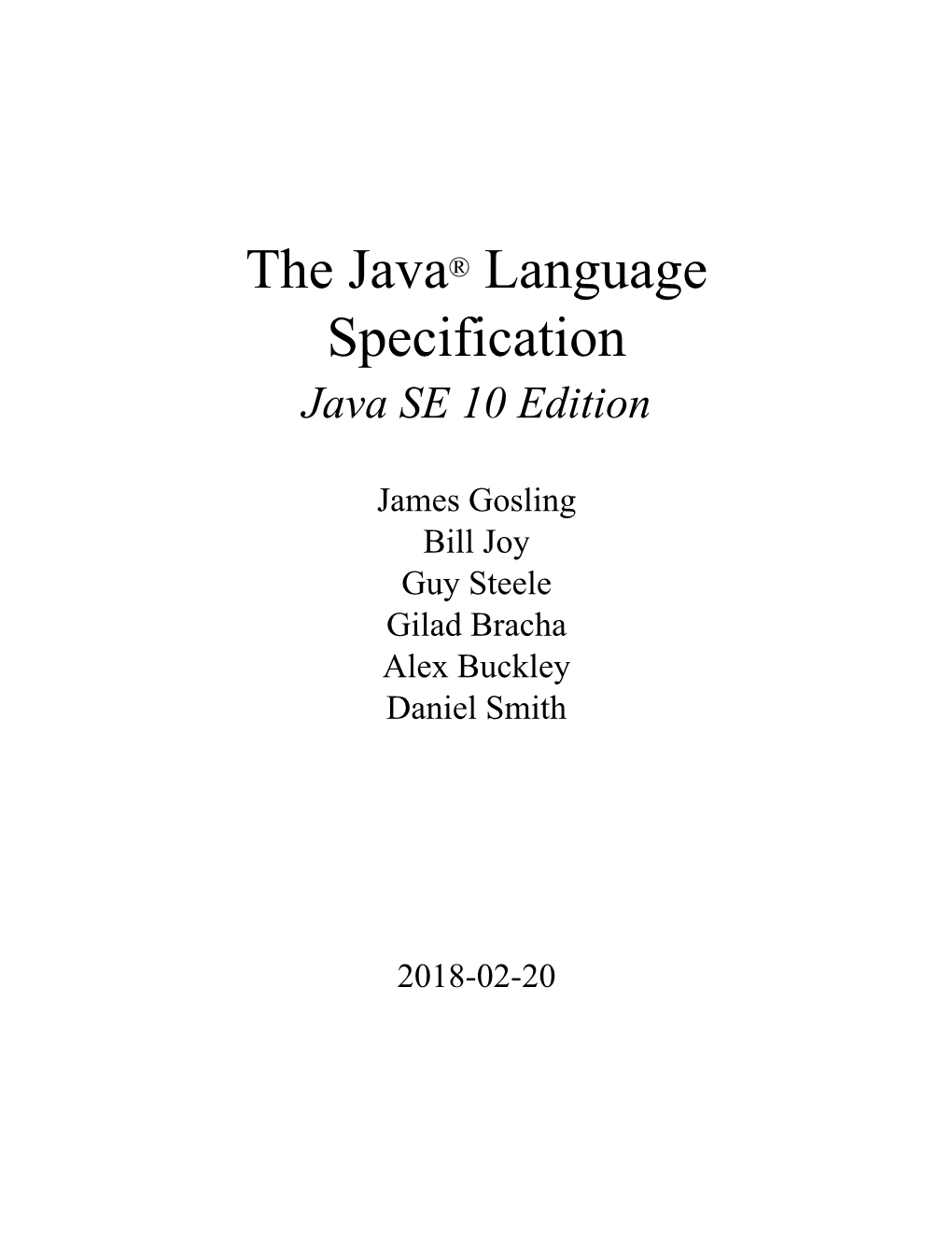 The Java® Language Specification Java SE 10 Edition