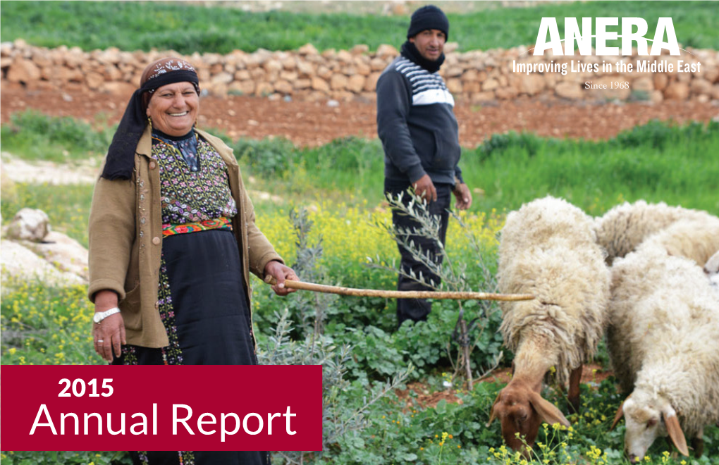 Annual Report in 2015, ANERA Touched the Lives of More Than