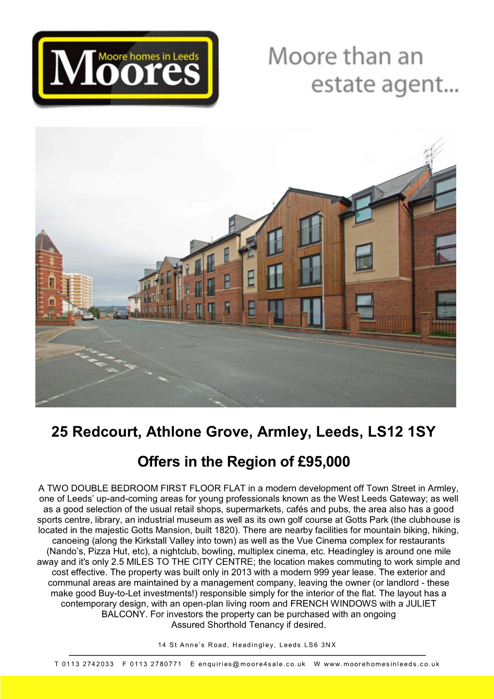 25 Redcourt, Athlone Grove, Armley, Leeds, LS12 1SY Offers in The