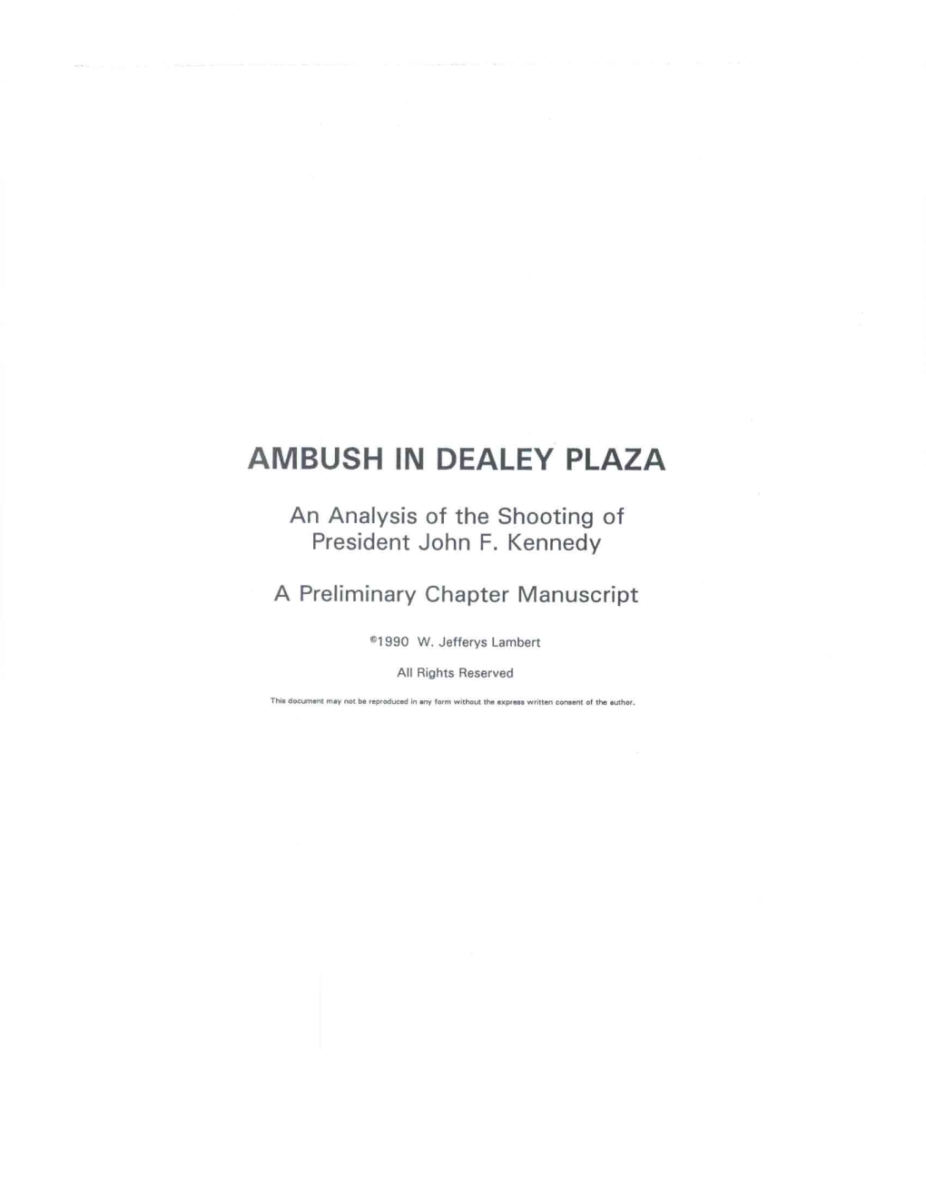 Ambush in Dealey Plaza