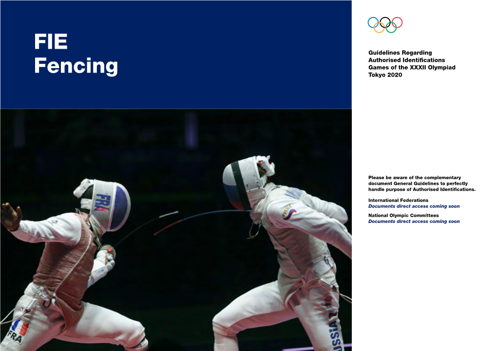 Tokyo 2020 · FIE Fencing