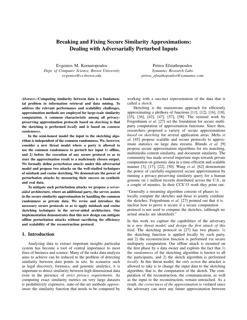 Breaking and Fixing Secure Similarity Approximations: Dealing with Adversarially Perturbed Inputs