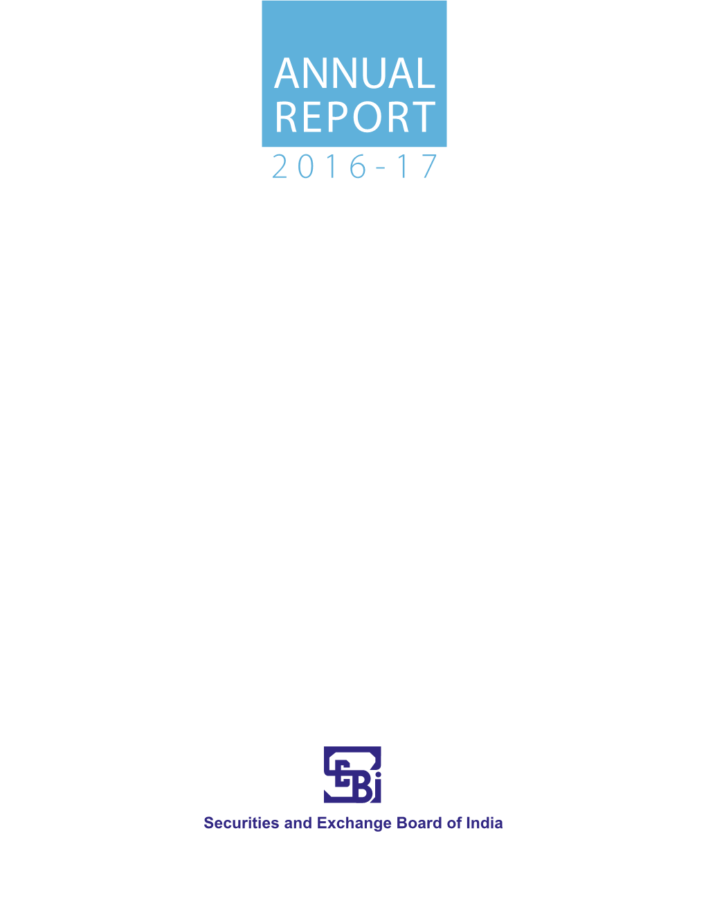 SEBI's Annual Report 2016-17